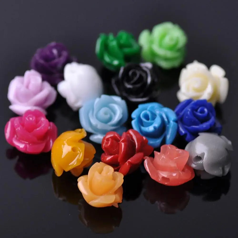 Top Trends: 20pcs Flower Shape 10mm Artificial Coral Loose Spacer Beads Wholesale Lot For DIY Crafts Jewelry Making Findings Shoppable Styles