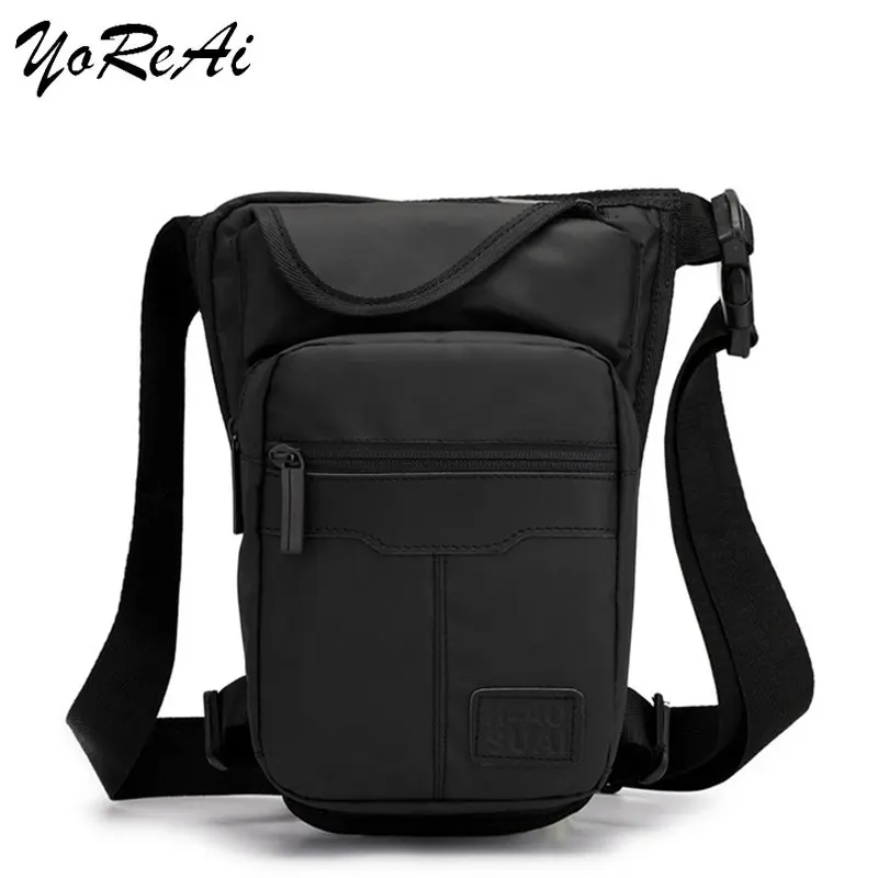 Top Trends: Men Nylon Waist Drop Leg Bag Thigh Hip Belt Bum Fanny Pack Military Tactical Women Riding Motorcycle Messenger Shoulder Bags Shoppable Styles