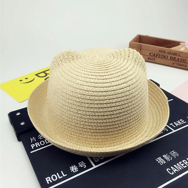 Top Trends: Boys Cap Girls Sun Hat Summer Children Panama Sun Hat Children Ear Decoration Sun Hat Solid Kid Floppy Panama Hat Shoppable Styles - Image 6