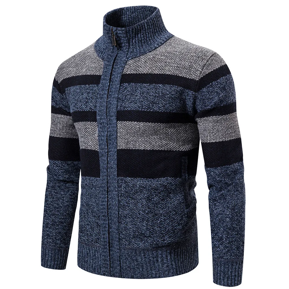 Top Trends: New Autumn Winter Cardigan Men Sweaters Jackets Coats Fashion Striped Knitted Cardigan Slim Fit Sweaters Coat Mens Clothing 2022 Shoppable Styles