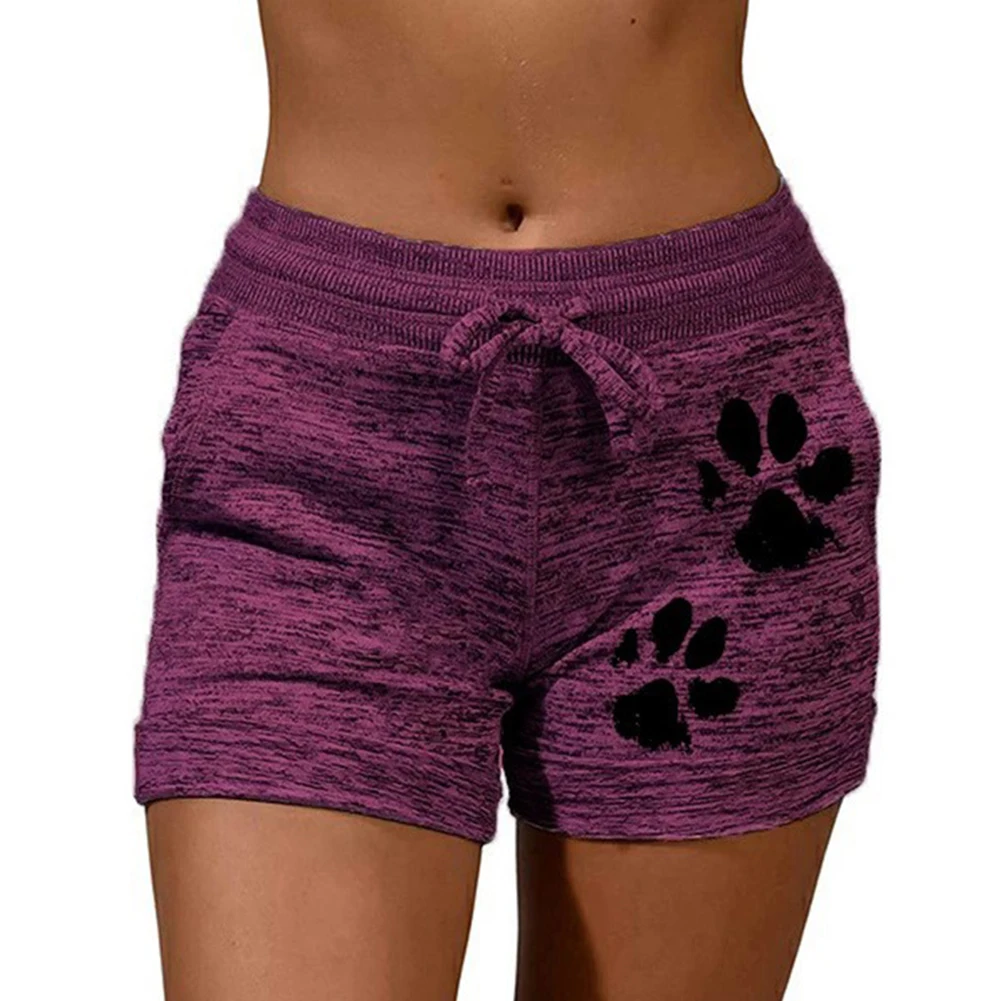 Top Trends: Casual Shorts Women High Waist Cats Claw Print Drawstring Quick Dry Elastic Sports Shorts Gym Women's Clothing женские шорты Shoppable Styles - Image 5