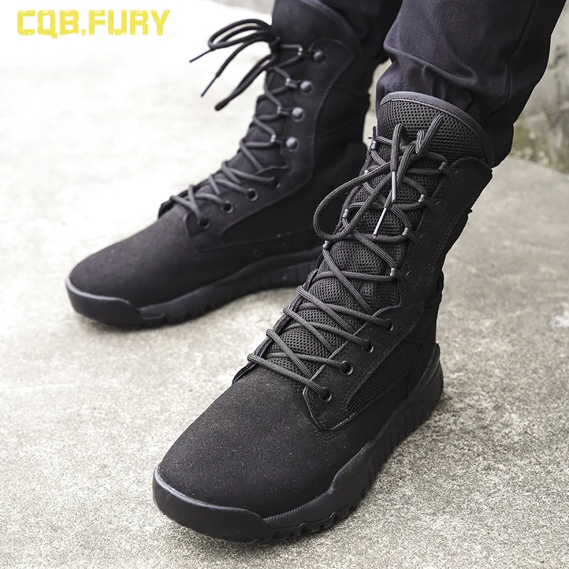 Top Trends: 2024 Summer Mesh Breathable 07 Ultra-light Combat Boots Men's High Help Special Forces Tactical Combat Boots Shoppable Styles