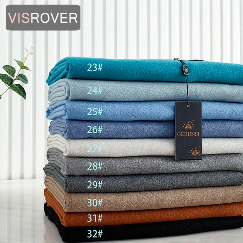 Top Trends: VISROVER New 32 Colors Woman Winter Scarf Fashion Female Shawls Cashmere Handfeeling Winter Wraps Solid Color Winter Hijab Scarf Shoppable Styles