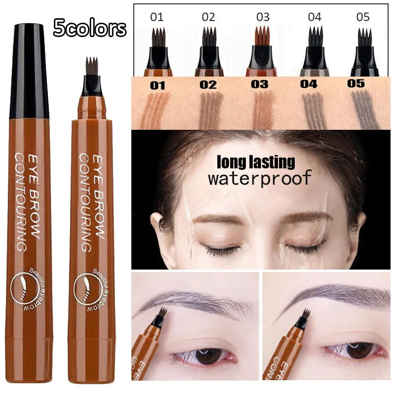 Top Trends: Microblading Eyebrow Pen Waterproof Fork Tip Eyebrow Tattoo Pencil Long Lasting Professional Fine Sketch Liquid Eye Brow Pencil Shoppable Styles