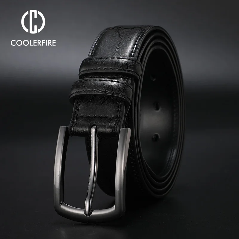 Top Trends: New Fashion Men's Genuine Leather Belts Designer Belt For Man Pin Buckle With Leather Strap Business Dress Male Belts HQ091 Shoppable Styles - Image 2