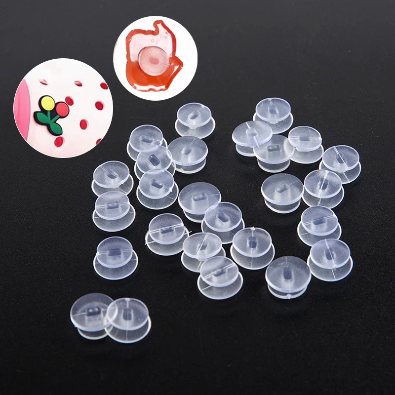 Top Trends: 25pc Transparent Buttons Plastic Accessory Fit Clogs Sandals Charms Lightweight School DIY Decorations Shoppable Styles