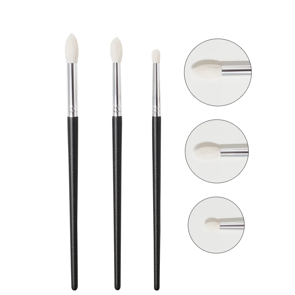 Top Trends: Shinedo 3 Pcs Goat Hair Tapered Crease Blending Brush Eyeshadow Make Up Cosmetic Kit Maquiagem Smudge Eye Makeup Brushes Shoppable Styles