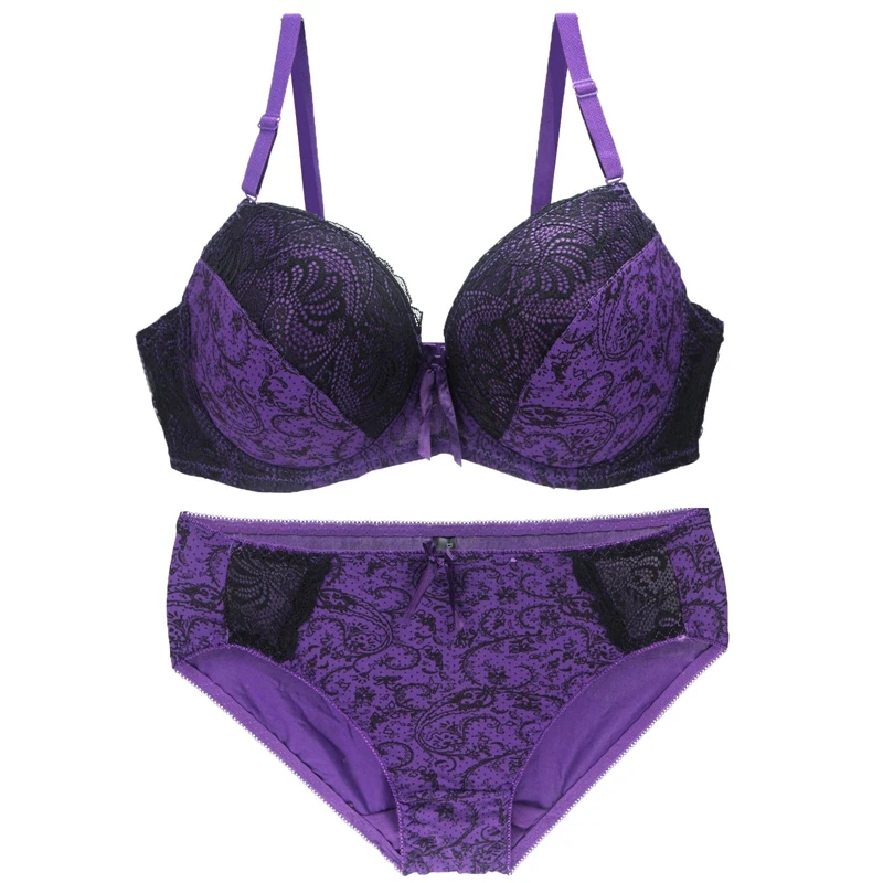 Top Trends: Nouvelle Seamless Famous Brand Sexy High-quality Female Print Bra Set, Lace Flower Push-up Bra Underwear Set. Large Size Underwe Shoppable Styles - Image 3