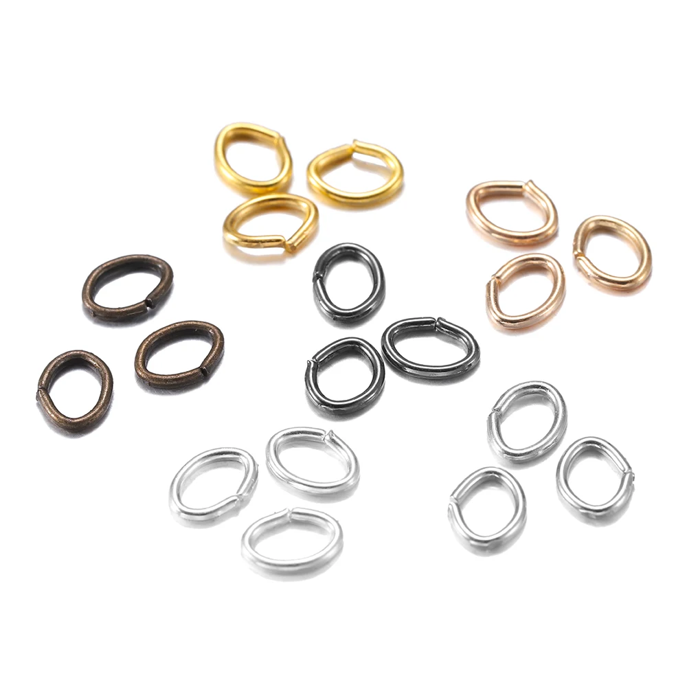 Top Trends: 300pcs / lot 4 5 6 7mm Oval Jump Rings Split Rings Connectors For Diy Jewelry Finding Making Open Metal Rings Wholesale Supplies Shoppable Styles