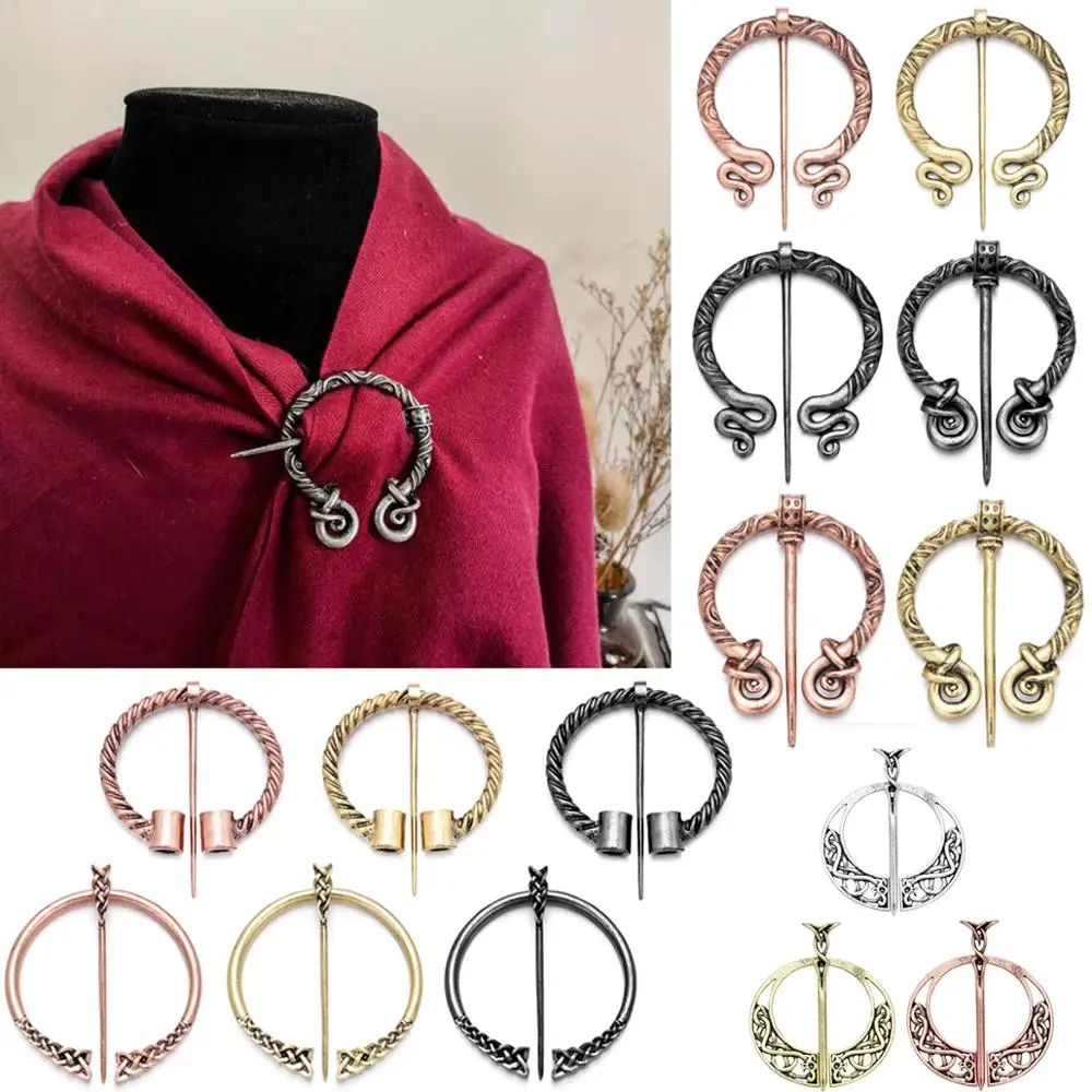 Top Trends: Retro Viking Brooch Collection Twists Knotted Fibula Cloak Pin Penannular Cloak Pin Shawl Pin Viking Style Pins Collection Shoppable Styles