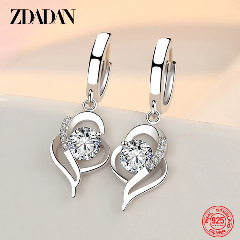 Top Trends: ZDADAN 925 Sterling Silver Crystal Zircon Earring For Women Fashion Jewelry Shoppable Styles