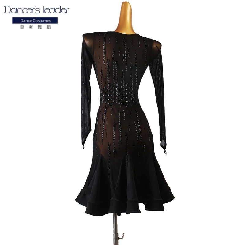 Top Trends: Latin Dance Woman Adult Children Beaded Fringe Dress Practice Clothes Professional Rumba Samba Performance Skirt Shoppable Styles - Image 2