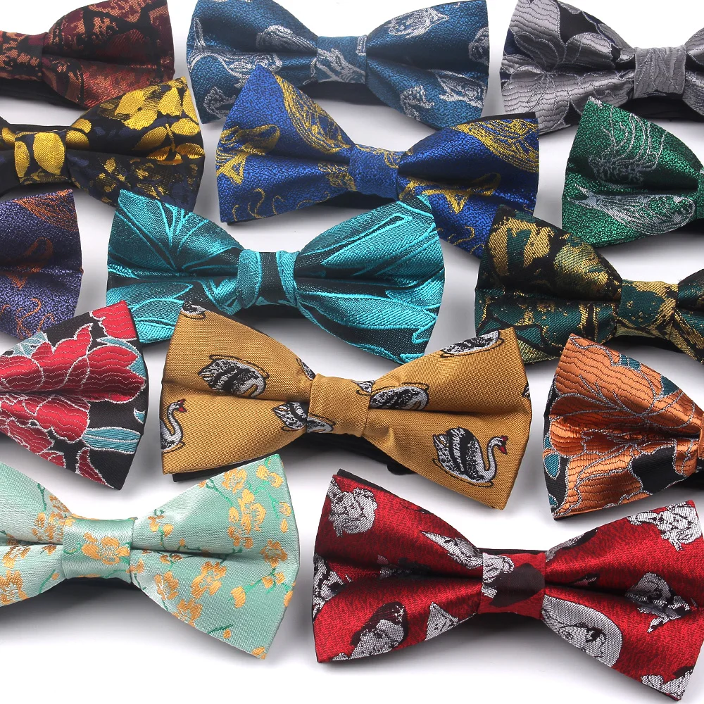 Top Trends: Fashion Men Bow Tie Classic Jacquard Woven Bowtie For Men Business Wedding Adult Floral Bow Ties Butterfly Suits Cravats Bowties Shoppable Styles