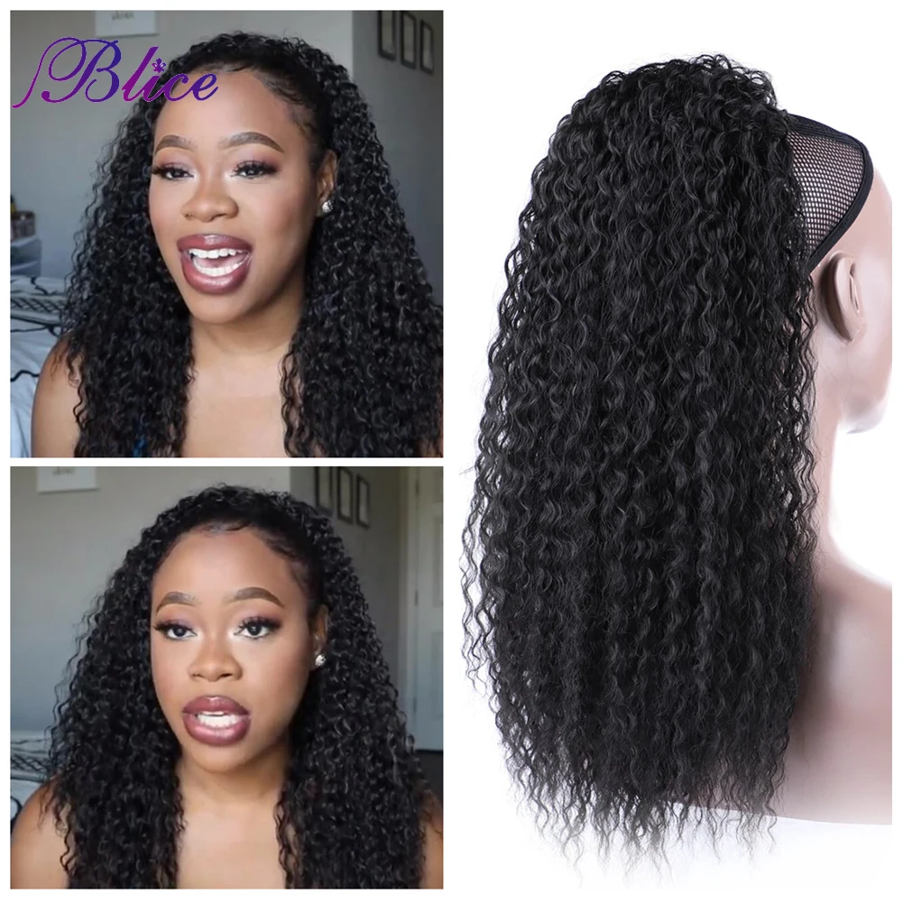 Top Trends: Blice Synthetic Afro Kinky Curly Hairpiece Ponytail 18" Drawstring Ponytail Extensions Hairpieces With Two Plastic Combs Shoppable Styles