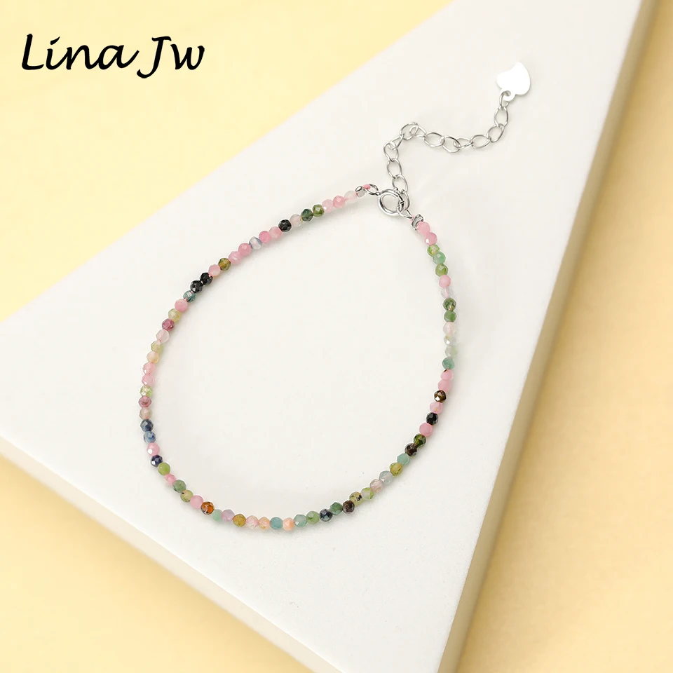 Top Trends: Natural Stone Beads Bracelet On Hand Chain Luxury Jewelry 2MM With 925 Sterling Silver Bangle / Anklet For Women Gift Wholesale Shoppable Styles