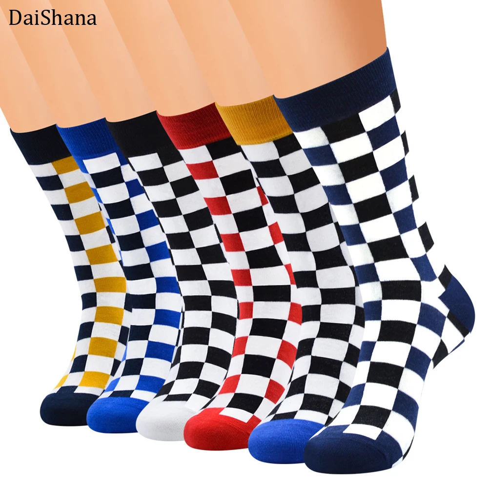 Top Trends: Harajuku Street Fashion Trendly Women Socks Black And White Squares Pattern Socks Men Novelty Skateboard Funny Cotton Socks Shoppable Styles