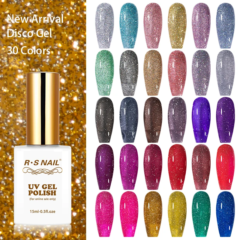 Top Trends: 15ml Super Reflective Flash Disco Nail Gel Polish Relective Glitter Semi Permanent Nail Art Varnish For Manicures Shoppable Styles