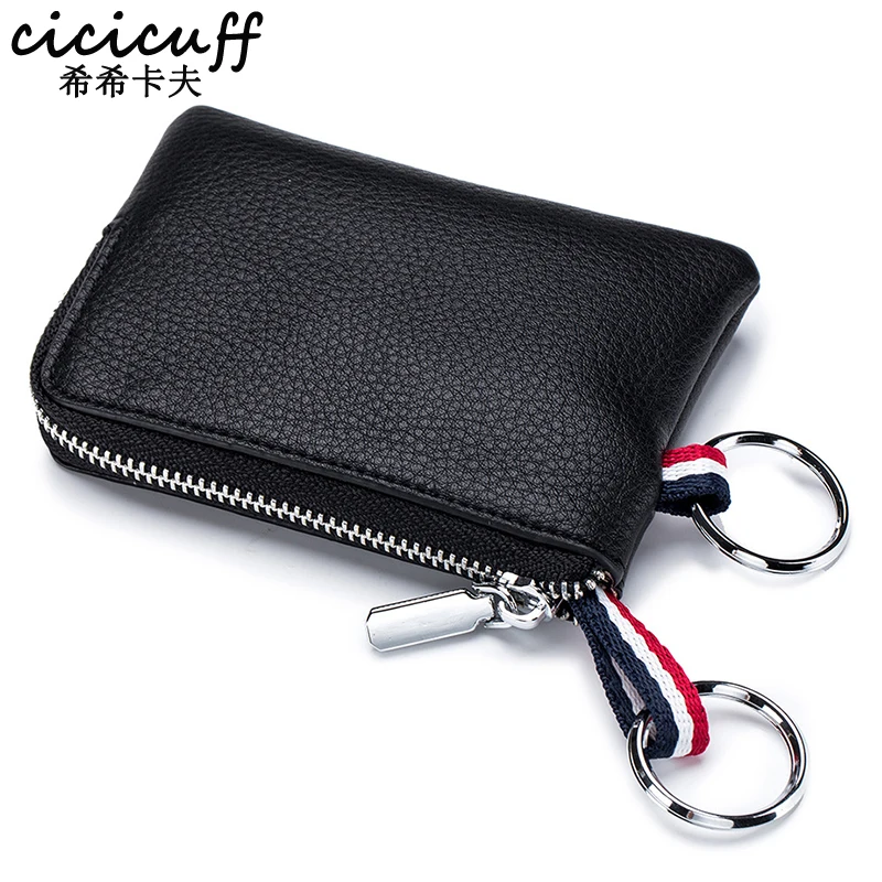 Top Trends: Men's Coin Purse Women Mini Wallet Split Leather Zipper Driver's License Key Case Card Holder Change Purse For Man Clutch Wallet Shoppable Styles