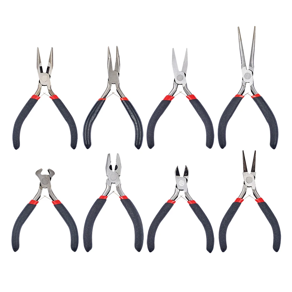 Top Trends: Pandahall DIY Jewelry Tool Sets Ferronickel Round Nose Pliers Flat Nose Pliers And Side-Cutting Pliers Pink Red & Black Color Shoppable Styles