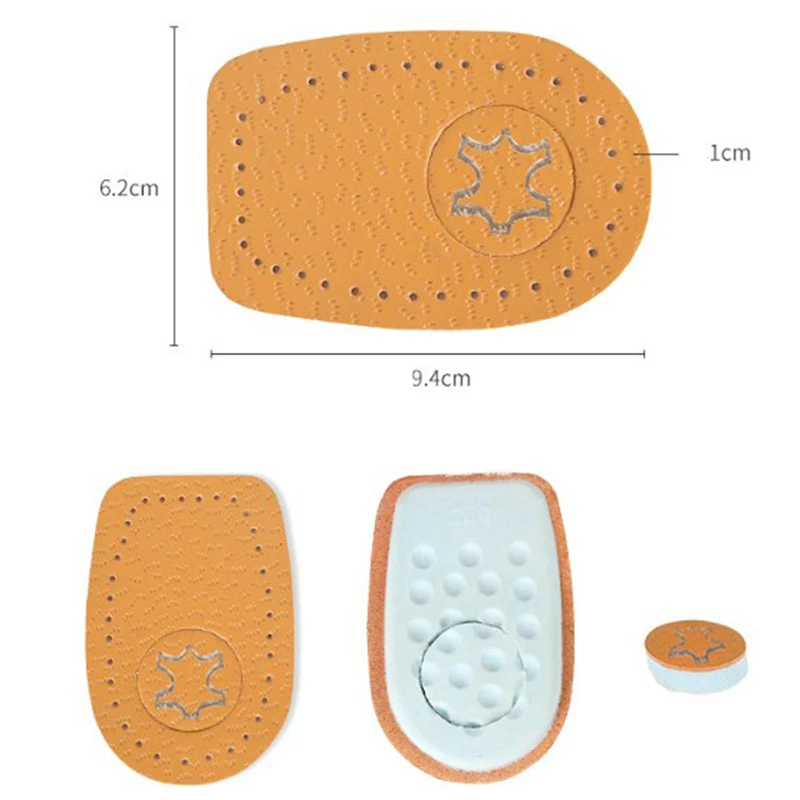 Top Trends: 1Pair Women Heel Cushion Inserts Sole Leather Insoles Latex Heel Pads For High Heels Cowskin Shoes Pad Foot Pain Relief Shoppable Styles