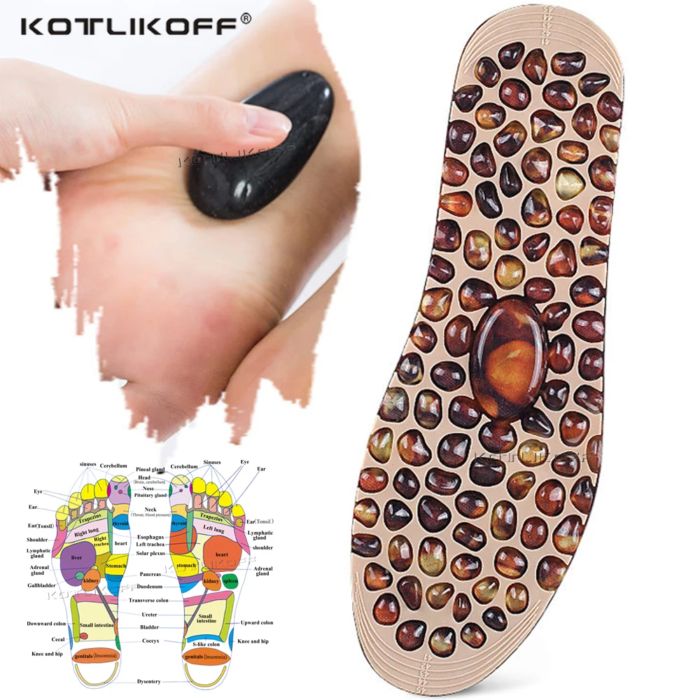 Top Trends: KOTLIKOFF Soft Rubber Cobblestone Therapy Acupressure Pad Feet Massager Insole For Shoes Insoles Improve Blood Circulation Shoppable Styles