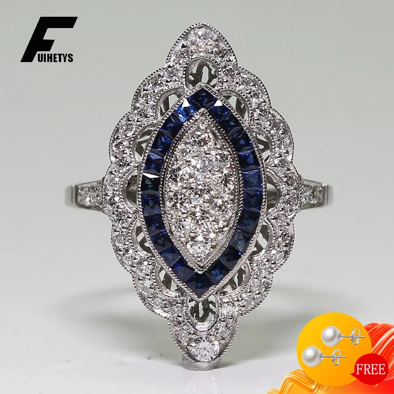 Top Trends: Vintage Charm Rings For Women 925 Silver Jewelry With Sapphire Zircon Gemstone Finger Ring Wedding Engagement Ornament Wholesale Shoppable Styles