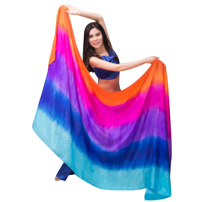 Top Trends: Customized Shawl For Belly Dance Veil Silk Hand Thrown Scarf Shawl Gradient 200cm 250cm 270cm Kids Adults Light Silk Veils Shoppable Styles