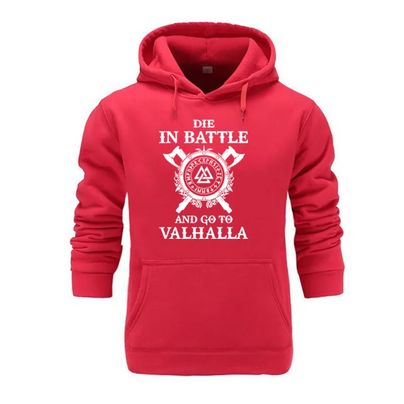 Top Trends: Odin Vikings Sweatshirt Men Die In Battle And Go To Valhalla Hoodie Crewneck Sweatshirts 2021 Winter Autumn Hip Hop Streetwear Shoppable Styles - Image 6