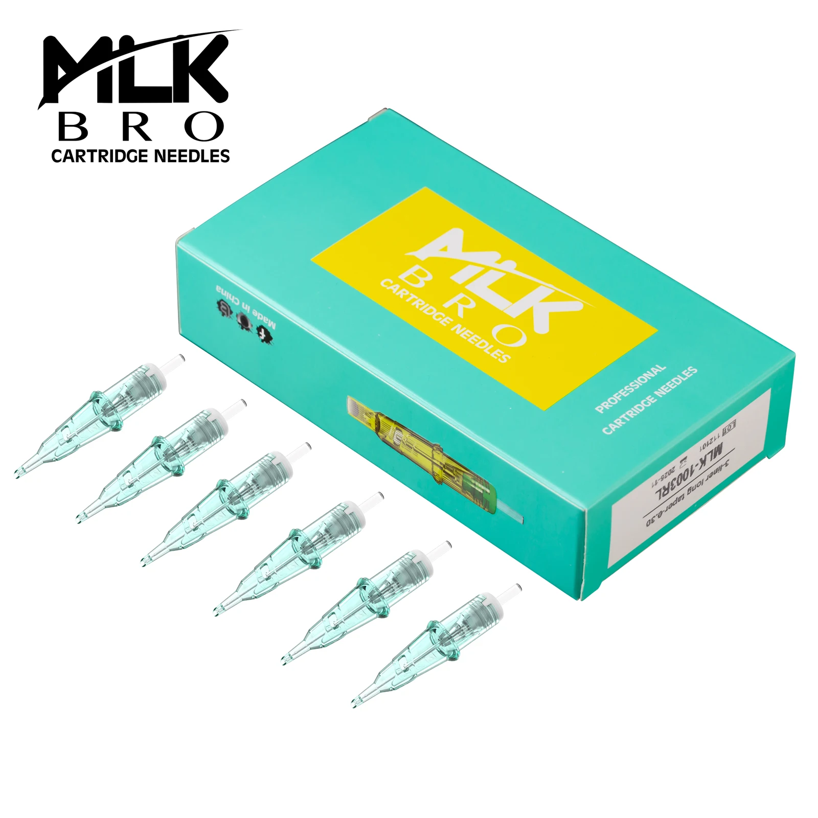 Top Trends: MLK BRO Cartridge Tattoo Needles Round Liner Sterilized Safety Needles For Rotary Tattoo Machine Pen Tattoo Supplies 20pcs / box Shoppable Styles