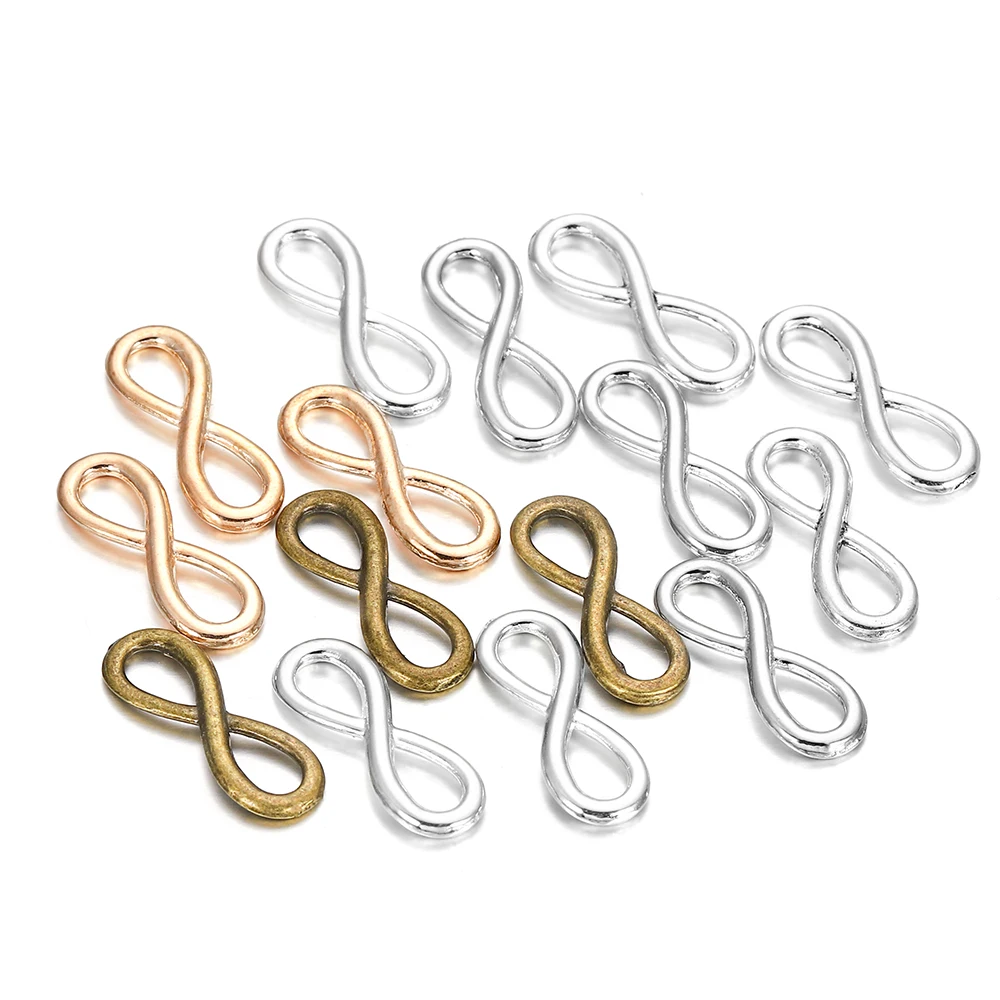 Top Trends: 30Pcs 8*23mm Tibetan Bronze Charms Infinity Link Symbol Connectors For Pendants DIY Jewelry Making Craft Supplies Accessories Shoppable Styles