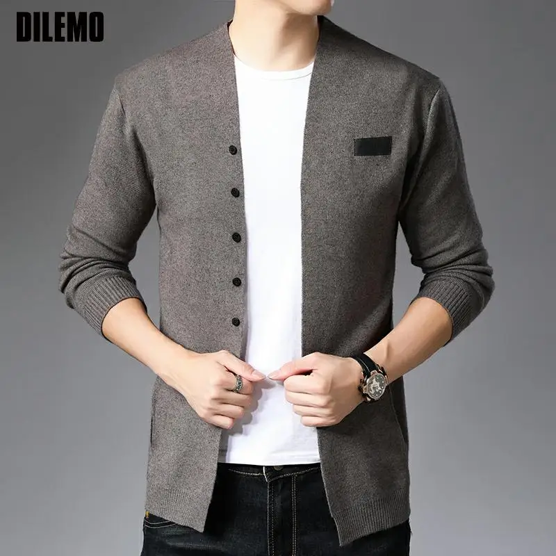 Top Trends: Top Quality New Autum Brand Fashion Slim Fit Knit Cardigan Men Japanese Sweater Woolen Casual Coats Jacket Mens Clothes 2023 Shoppable Styles