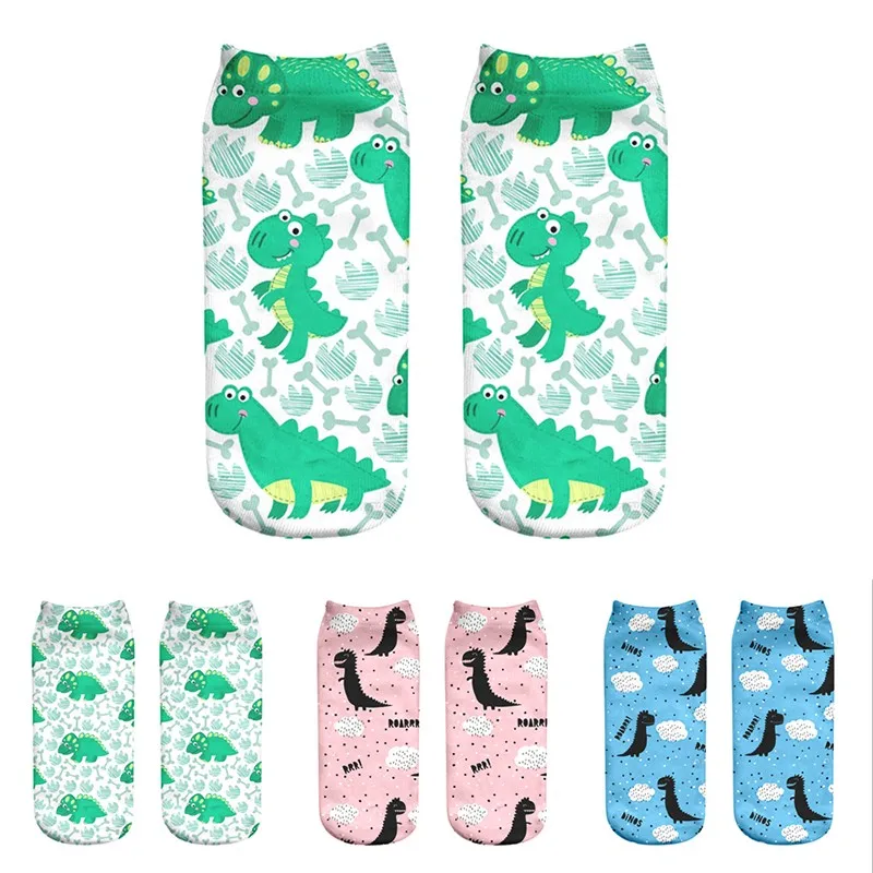 Top Trends: Cute Cartoon Animal Pattern Women&#039;s Socks 3D Printed Dinosaur Fashion Kawaii Men Women Socks For Girl Christmas Gift Shoppable Styles