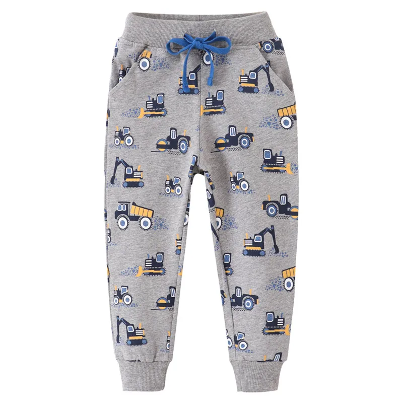 Top Trends: Jumping Meters New Arrival Excavators Boys Trousers Pants For Autumn Winter Cartoon Characters Print Fashion Baby Sweatpants Shoppable Styles