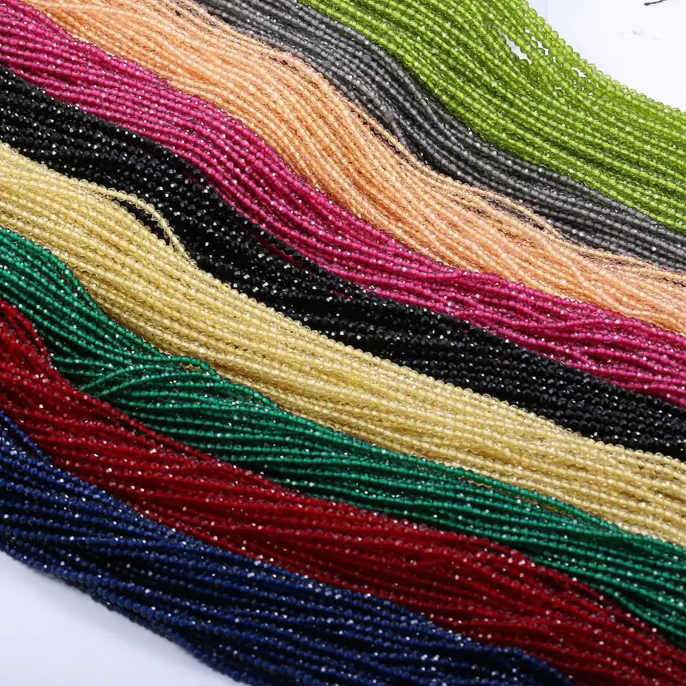 Top Trends: Faceted Stone Beads Spinels Stone Rectangle Section Beads Mixed Color For Jewelry Making DIY Bracelet Necklace Accessories 2 / 3mm Shoppable Styles