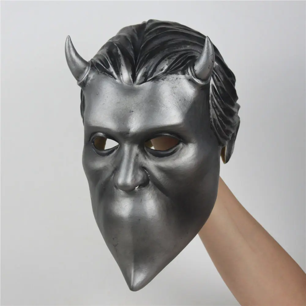 Top Trends: Ghost Latex Mask Headgear Rock Roll Nameless Ghoul Band Grucifix Papa Emeri Adult Latex Helmet Mask Halloween Cosplay Costumes Shoppable Styles