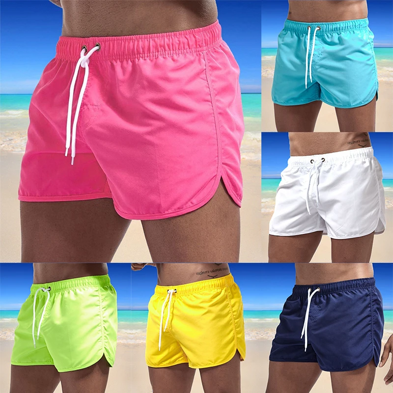 Top Trends: 2023 Summer Men's Swimwear Shorts Brand Beachwear Sexy Swim Trunks Men Swimsuit Low Waist Breathable Beach Wear Surf Shoppable Styles