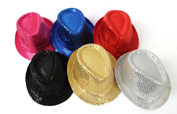 Top Trends: Fashion Adult Children's General Sequined Top Hat, Parent-child Shiny Performance Hat, Cowboy Hat Dance Performance Party Hat Shoppable Styles