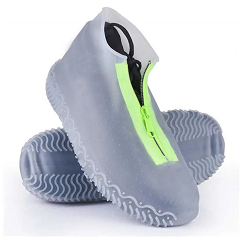 Top Trends: Men White Shoe Covers Zipper Reusable Waterproof Shoes Cover Women's Galoshes Non Slip Overshoes Silicone Rain Cover For Shoes Shoppable Styles