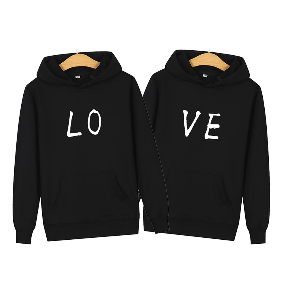 Top Trends: Fashion New Couple Hoodies Lovers Women Men Hoodies LOVE Print Sweatshirt Casual Streetwear Pullover Sportswear Tracksuit Shoppable Styles