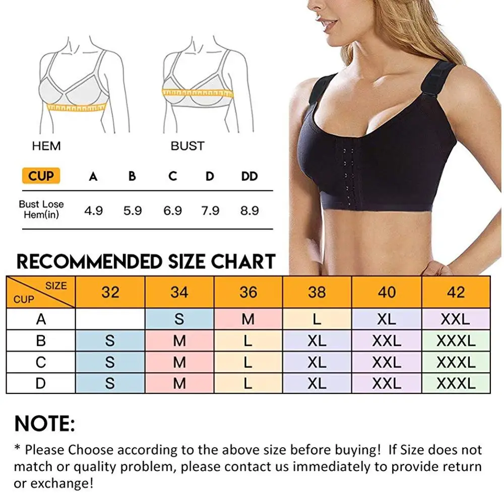 Top Trends: Burvogue Bras Women Seamless Padded Push Up Post-Surgery Bra Front Closure Brassiere Vest Underwear Gather Adjustable Sports Bra Shoppable Styles - Image 3