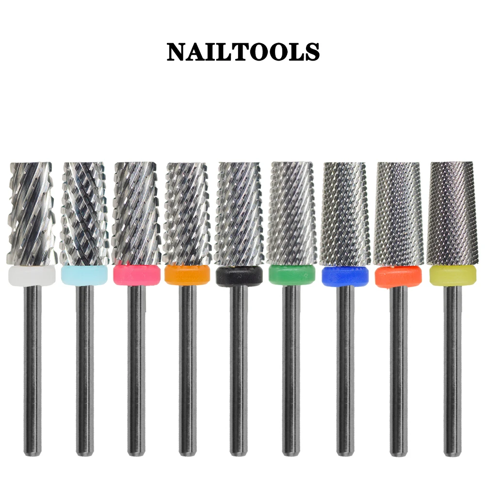 Top Trends: NAILTOOLS 6.6 Sharp Large Original Color Trapezium Tapered Barrel Tungsten Steel Carbide Milling Cutter Nail Drill Bit Shoppable Styles