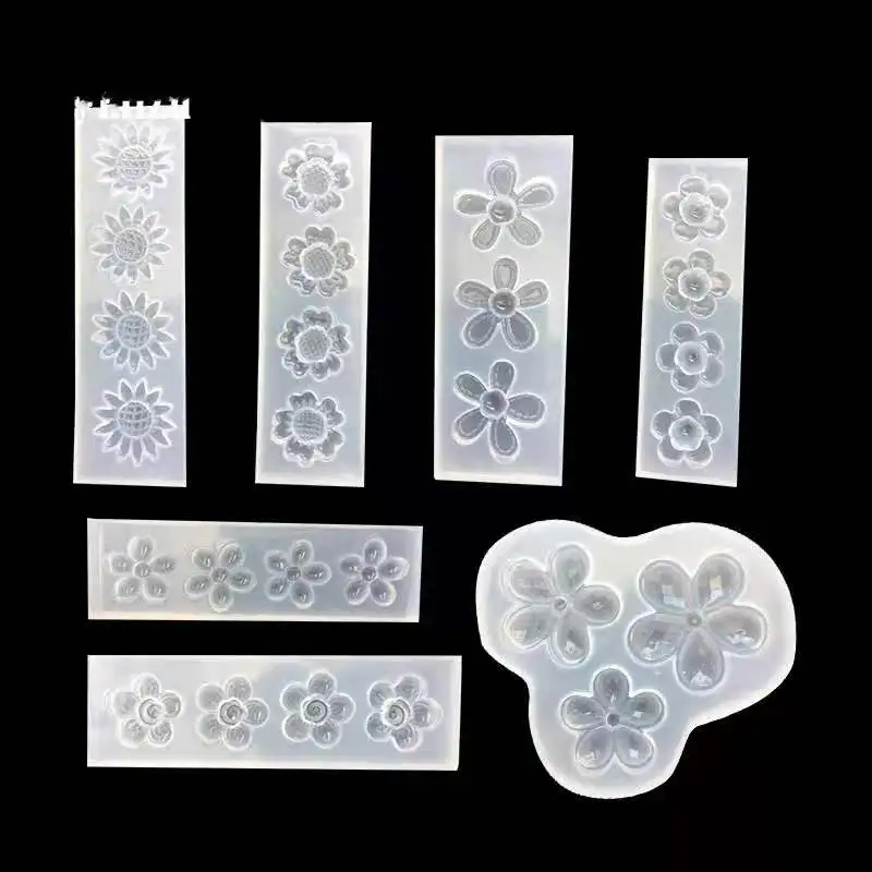 Top Trends: 1pcs UV Resin Jewelry Liquid Silicone Mold Flowers Resin Charms Molds For DIY Intersperse Decorate Making Molds Shoppable Styles