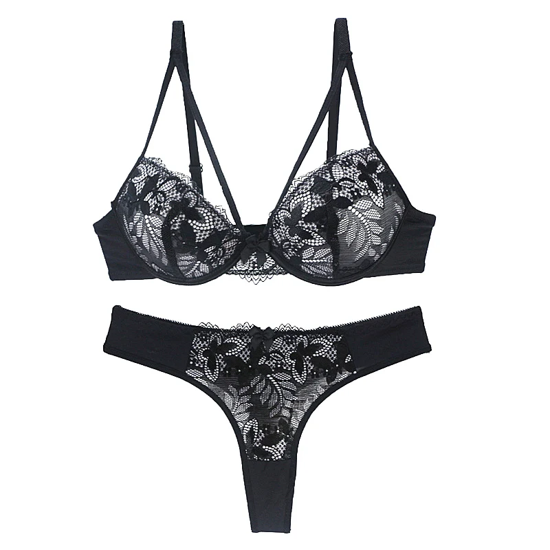 Top Trends: 2022 New Sexy Women Bras Set Fashion Print Bow Decorative 3 / 4 Cup Adjusted Plus Size Lingerie Panties Cotton Underwear Shoppable Styles - Image 4