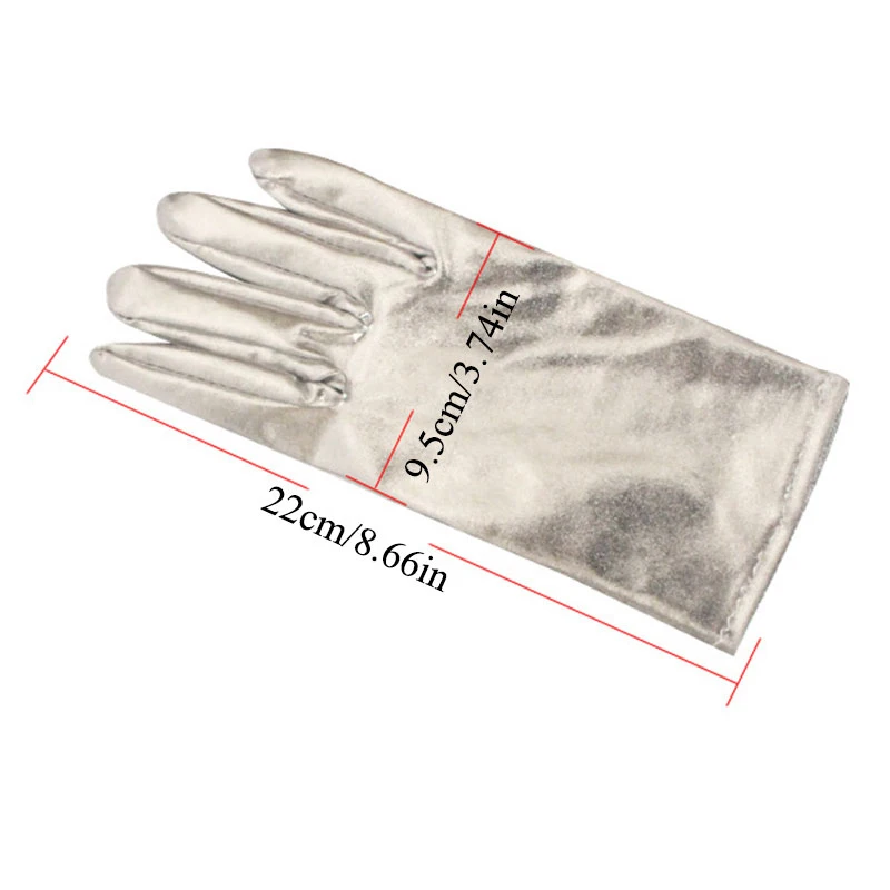 Top Trends: Unisex Gloves Sexy Etiquette Gloves Fake Leather Metallic Gloves Evening Party Performance Mittens Patent Leather Silver Gold Shoppable Styles - Image 4