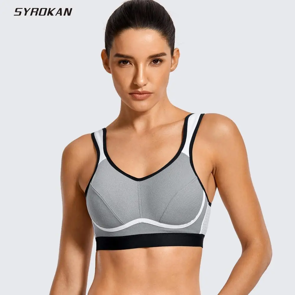 Top Trends: SYROKAN Women High Impact Support Moisture-wicking Bounce Control Workout Wirefree Non Padding Plus Size Sports Bra Shoppable Styles