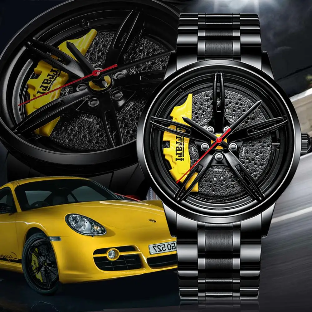 Top Trends: NEKTOM Sports Car Rim Wheel Watch Hub Custom Design Car Rim Sports Wheel Watch Waterproof Creative Male Watches Men&#039;s Watches Shoppable Styles