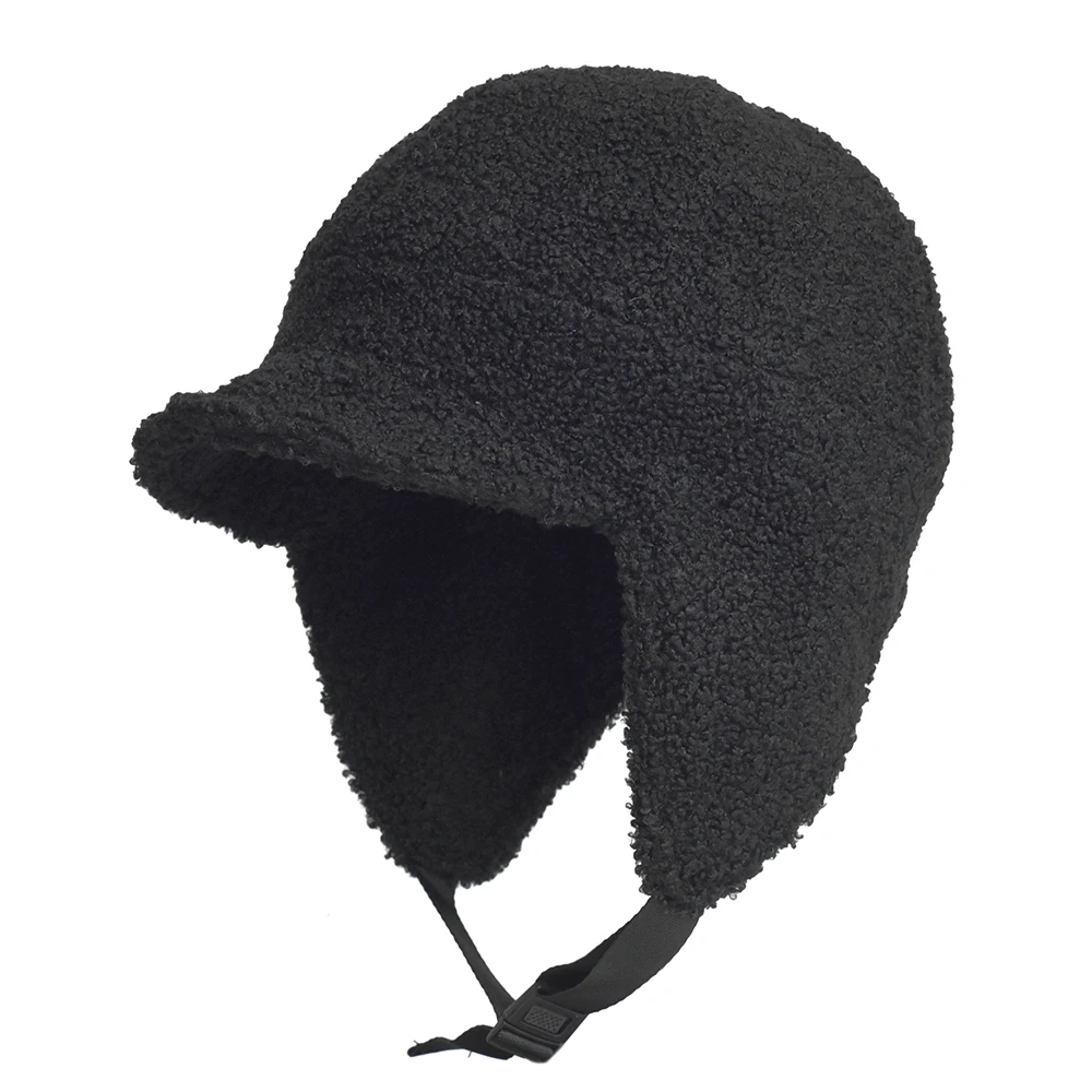 Top Trends: Outdoor Fleece Warm Winter Hats With Visor Windproof Earflap Skull Cap Trapper Hunting Hat Ski Hat Shoppable Styles