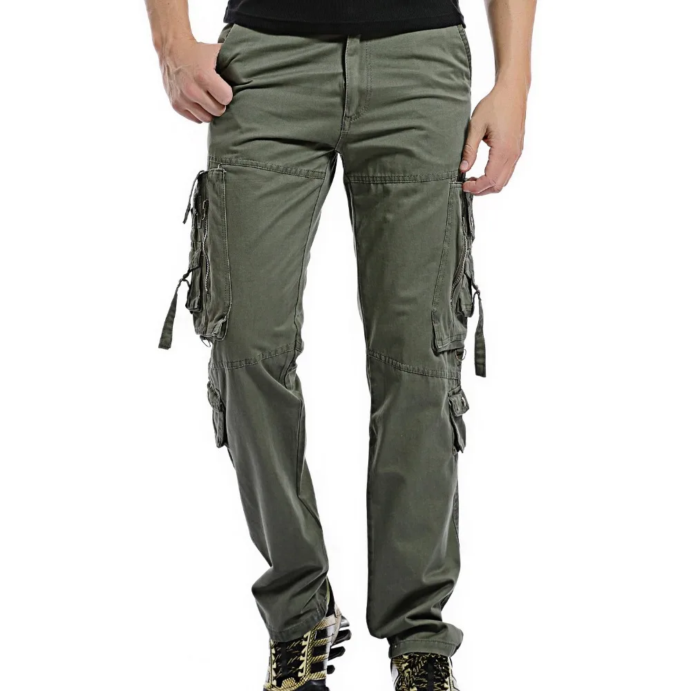 Top Trends: 2023 Men Cargo Pants Loose Multi-pocket Pants Mens Casual Easy Wash Male Combat Trousers Militar Work Army Pants Plus Size 42 Shoppable Styles