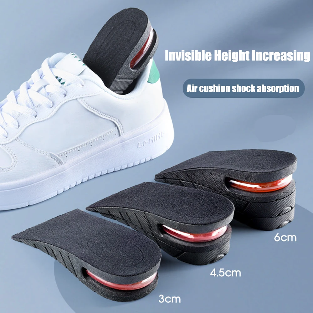 Top Trends: Height Increase Insoles For Men Women Elevator Shoes Cushion Unisex Sneakers Heel Lifting Insert Heighten Half Insoles 3-7.5cm Shoppable Styles