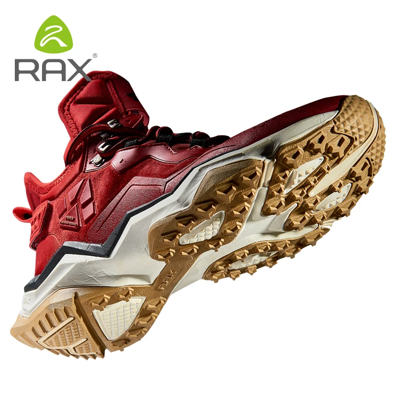 Top Trends: RAX Men's Waterproof Hiking Anti-slip Trekking Multi-terrian Mountaineer Shoes For Winter Breathable Warming Of Genuine Leather Shoppable Styles